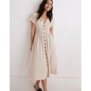 NWT Madewell “Poplin Sophia Button-Front MIDI Dress” Size XXL